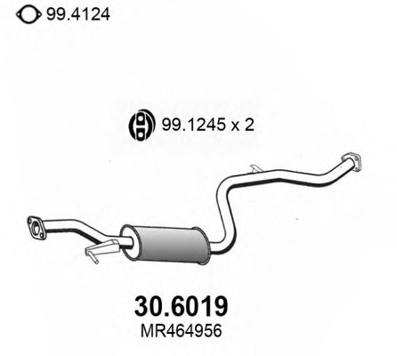 ASSO 30.6019 Middle Silencer